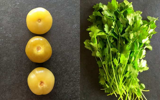 Grøn tomatillo salsa